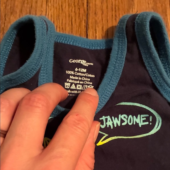 George and Others Shark and Stripes Rompers, Tees and Shorts - Picture 5 of 15